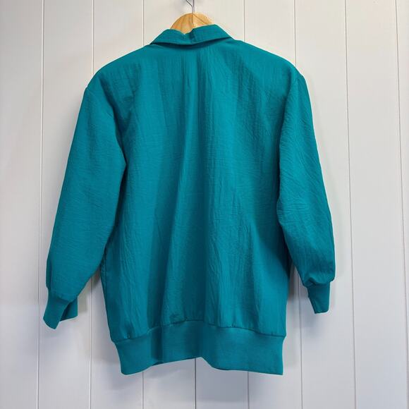 Vintage Teddi‎ Sport Womens 80s Grannycore Windbreaker Track Suit Size M Nylon - Picture 3 of 8